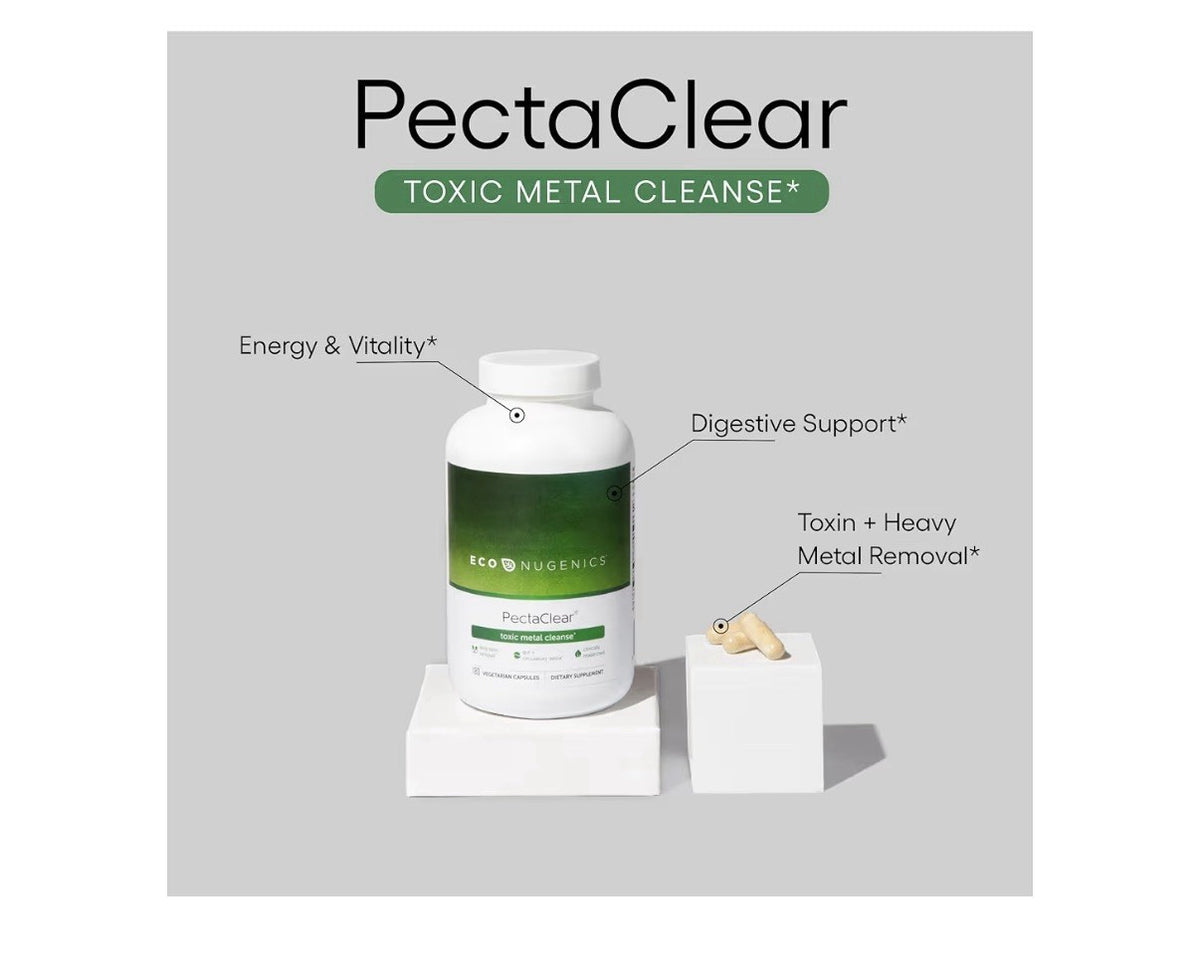 EcoNugenics PectaClear Detox Supplement for Toxic Metal Cleanse Repair 60 Caps
