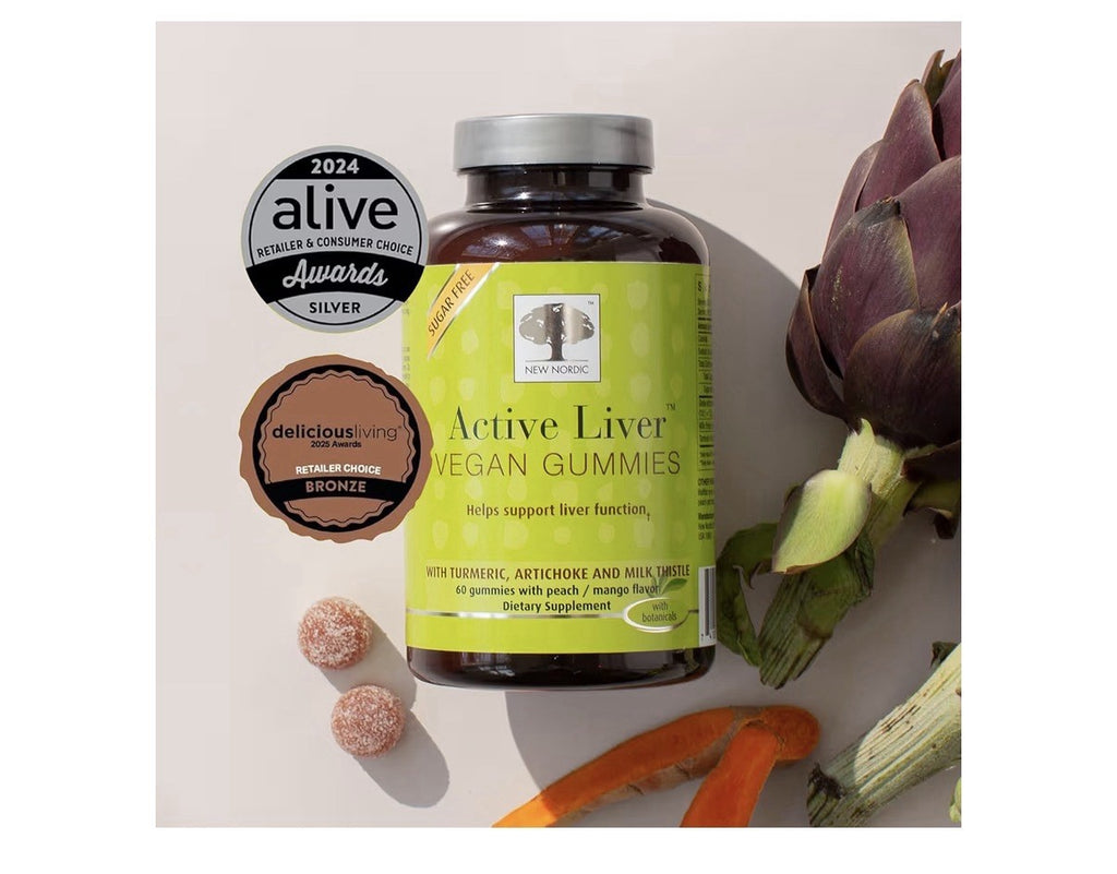 NEW NORDIC Active Liver Vegan Gummies Helps Support Liver Function 60 Gummies