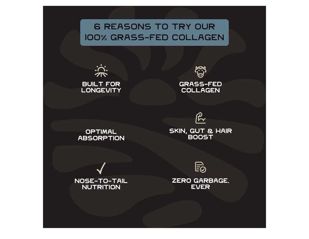 Lineage Provisions Grass Fed Collagen Powder UNFLAVORED 30 Servings Unflavored