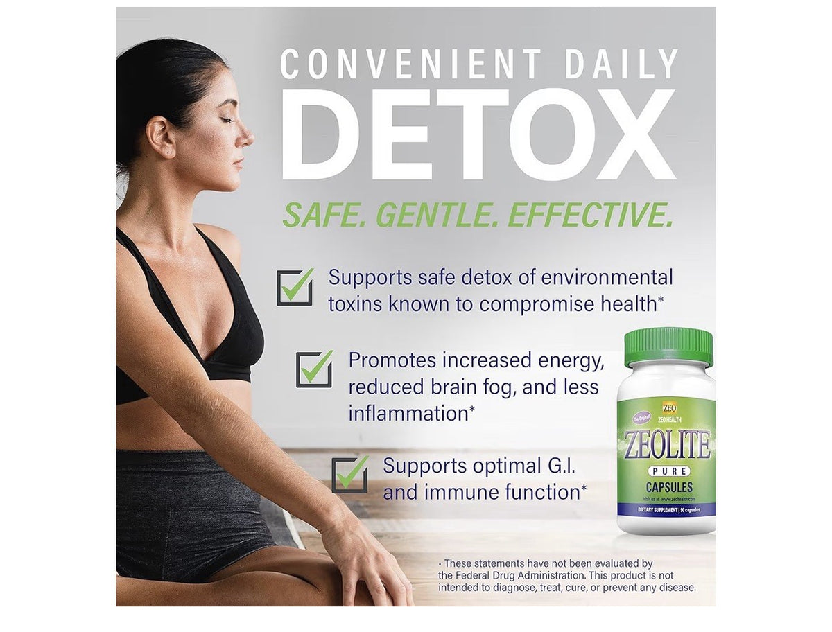 Zeo Health Zeolite Pure Capsules Zeolite Detox Full Body Cleanse 90 Capsules