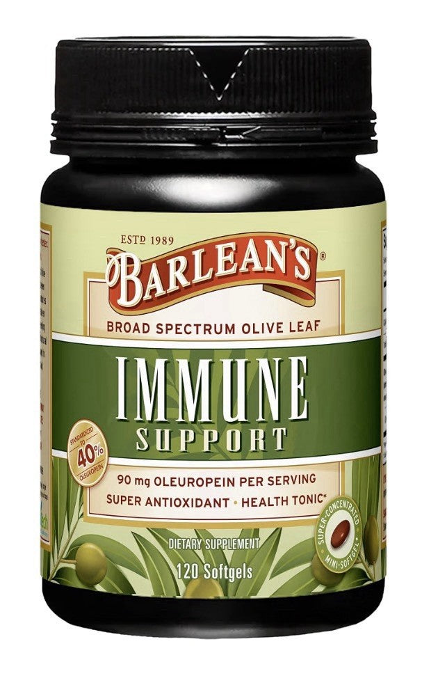 Barlean's Immune Support Olive Leaf Complex Antioxidant Health Tonic 120softgels