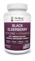 Dr. Berg Black Elderberry With Zinc Vitamin D3 Immune Support Antioxidant 90Caps