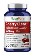 NusaPure CherryClear Tart Cherry 900mg Per Serving 60 Capsules 30 Servings
