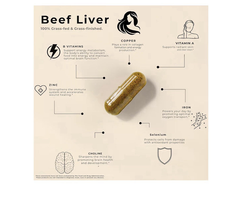 3 Pack Lonvera Grass Fed Beef Liver Pasture Raised Energy Hair Skin Nails