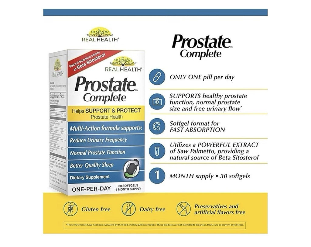 Real Health Prostate Complete Bladder Urinary Support Better Sleep For Men 1Pack