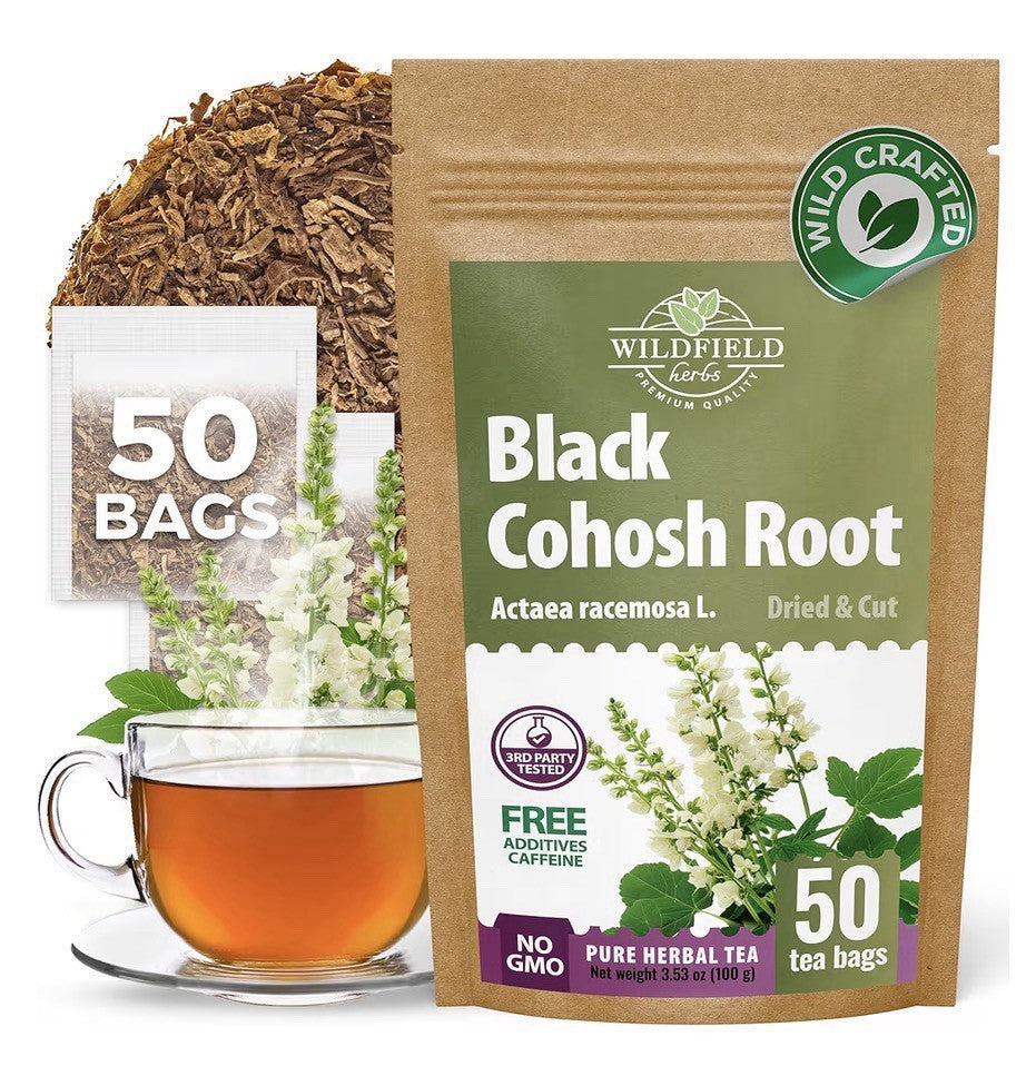 50 bags Black Cohosh 50 Tea Bags Black Cohosh Root Herbal Tea (Actaea racemosa)