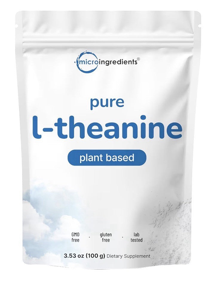 Micro Ingredients Pure L-Theanine Powder Plant Based 100 Grams 1 Year Supply