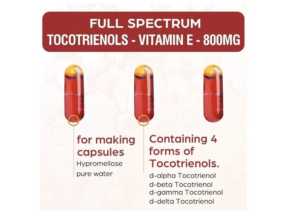 Kroppssund Tocotrienols 800mg Antioxidant Immune Health 60 Liquid Capsules