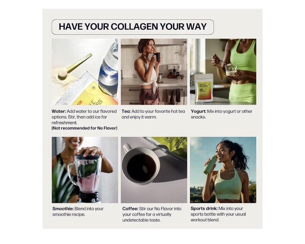 Sparkle Wellness Joint Boost Collagen Powder Mobility Ligament Health Orange