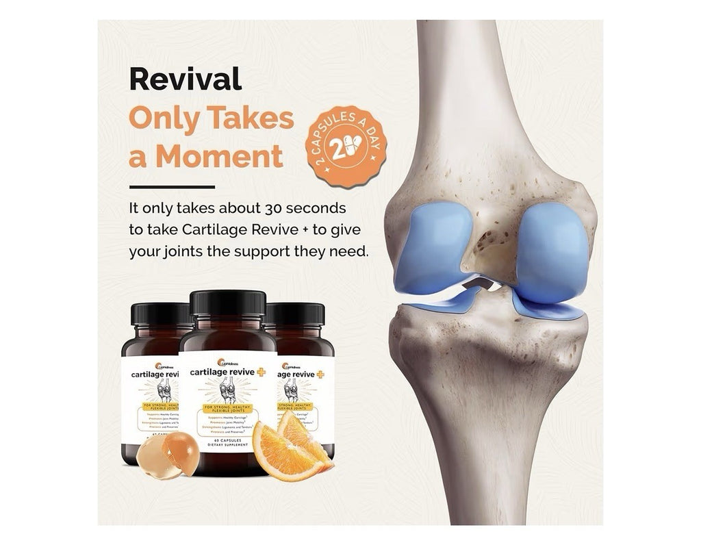 UpWellness Cartilage Revive + Strong Healthy Flexible Joints Women & Men 60 Caps