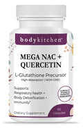 Body Kitchen MEGA NAC + Quercetin L-Glutathione Precursor Detox Immune 60 Caps
