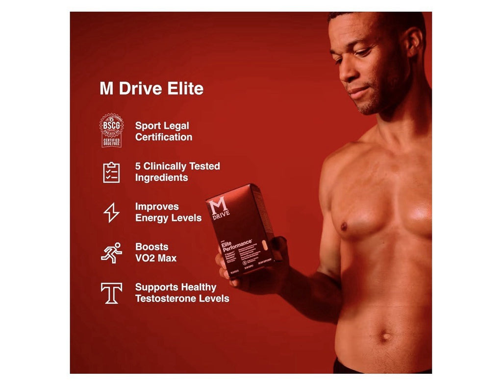 Mdrive Elite Testosterone Booster for Men Muscle Recovery Stress Relief 90 Caps