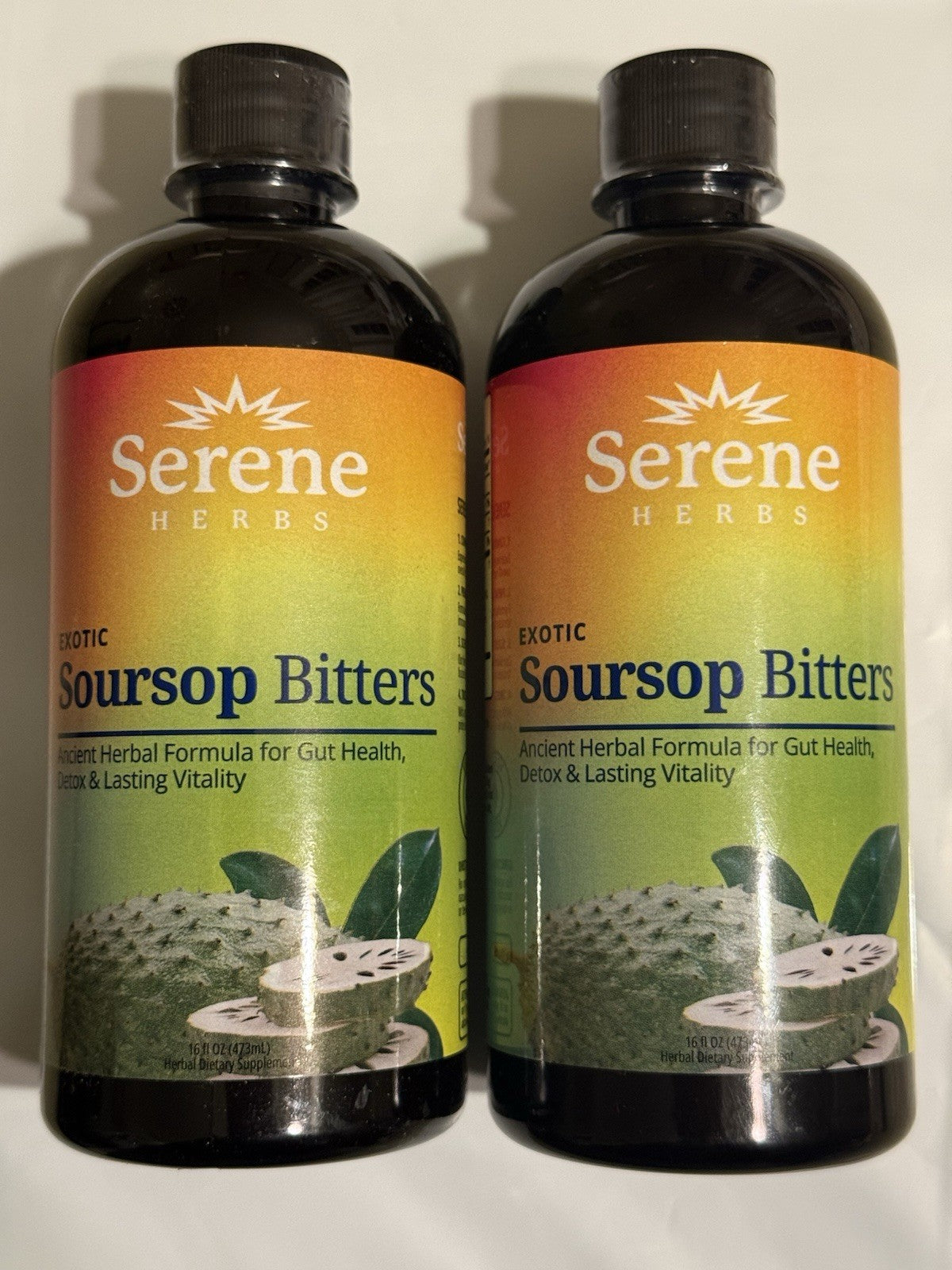 Serene Herbs Soursop Bitters Gut Health Detox Herbal Dietary Supplement 2 Packs