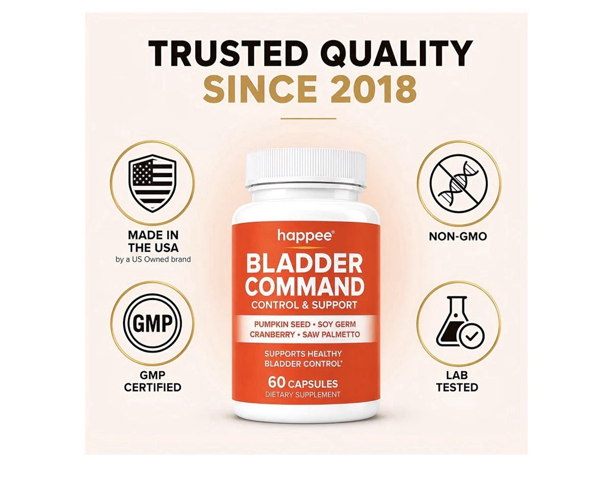 Happee Bladder Command Control & Support For Women & Men 60 Capsules