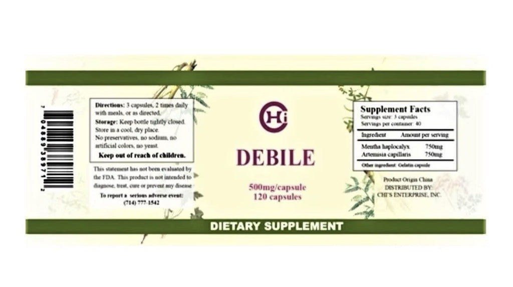Chi's Enterprise Debile 60 Capsules 500mg Per Capsule