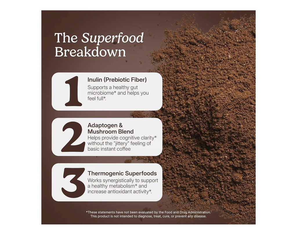 Santo Remedio Super Café Coffee Powder with Prebiotic Fiber Boost Energy 30serv