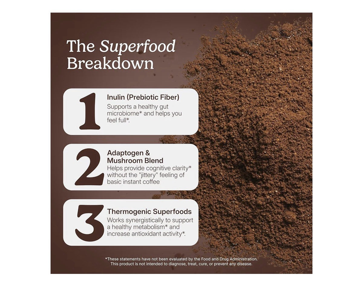 Santo Remedio Super Café Coffee Powder with Prebiotic Fiber Boost Energy 30serv