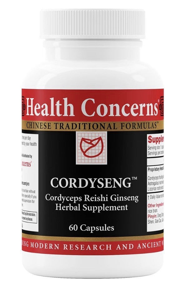 Health Concerns CordySeng Cordyceps Reishi Ginseng Herbal Supplement 60 Capsules