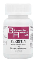 Cardiovascular Research Ferritin 5 mg Bioavailable Iron 60 Capsules