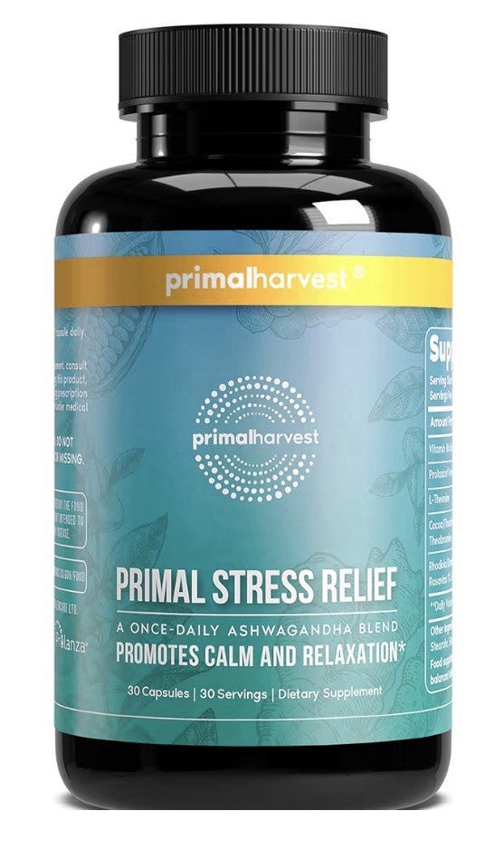 Primal Harvest Stress Relief Supplement Calm Relaxation for Women & Men 2 Packs