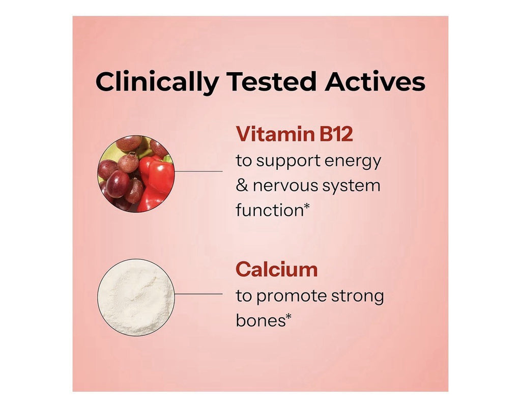 HUM B12 Turbo Vitamin B12 Supplement Daily Energy Support Brain Function 30 Tabs