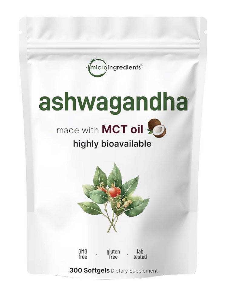 Micro Ingredients Ashwagandha Highly Bioavailability Made With Macao Oil 300sgel