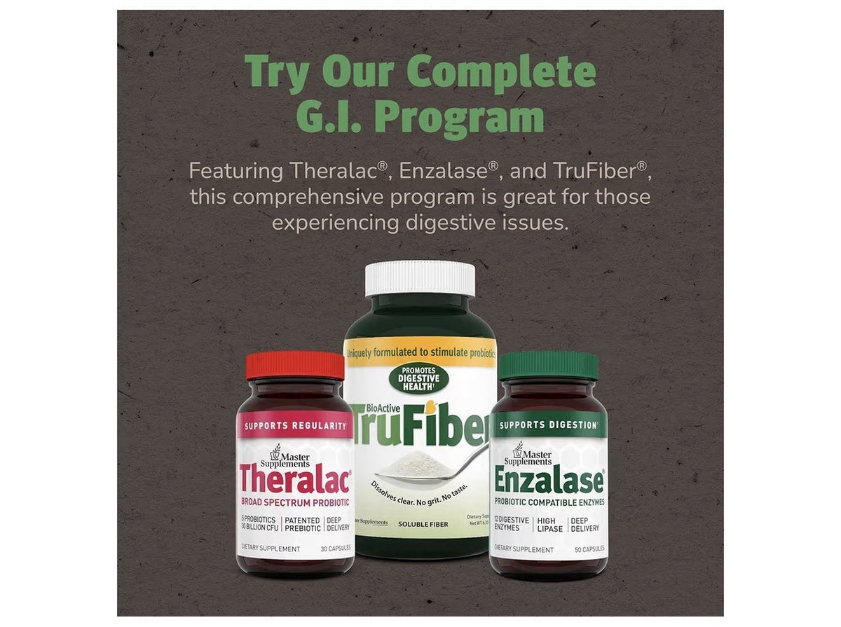 Master Supplements Theralac Probiotic Prebiotic Gut Health Gas Bloating 30 Caps