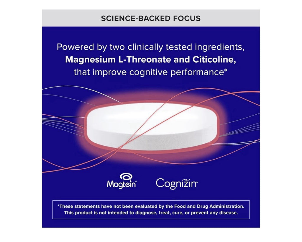 Qunol Brain Health Focus Plus Focus Alertness Productivity Energy 60 Tablets