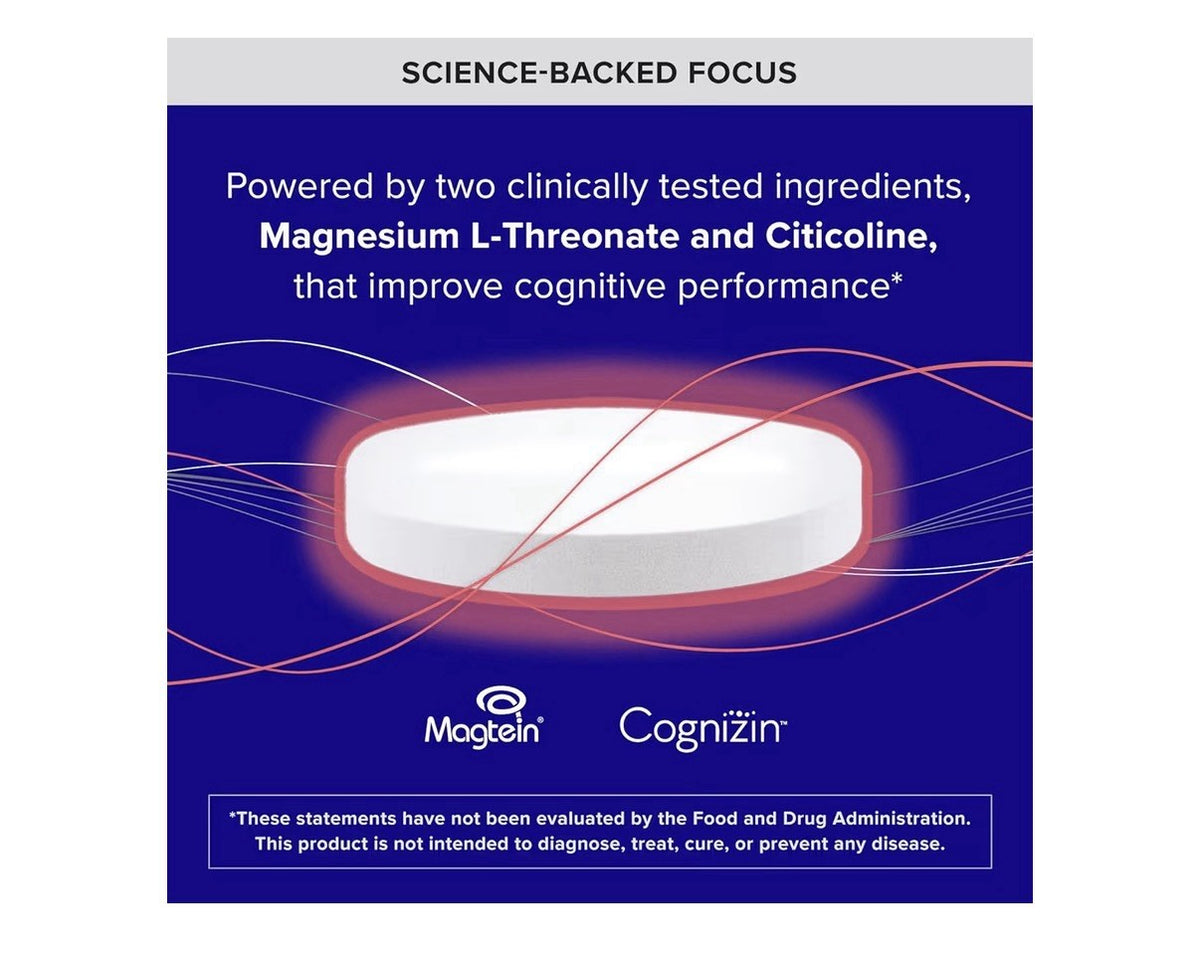 Qunol Brain Health Focus Plus Focus Alertness Productivity Energy 60 Tablets