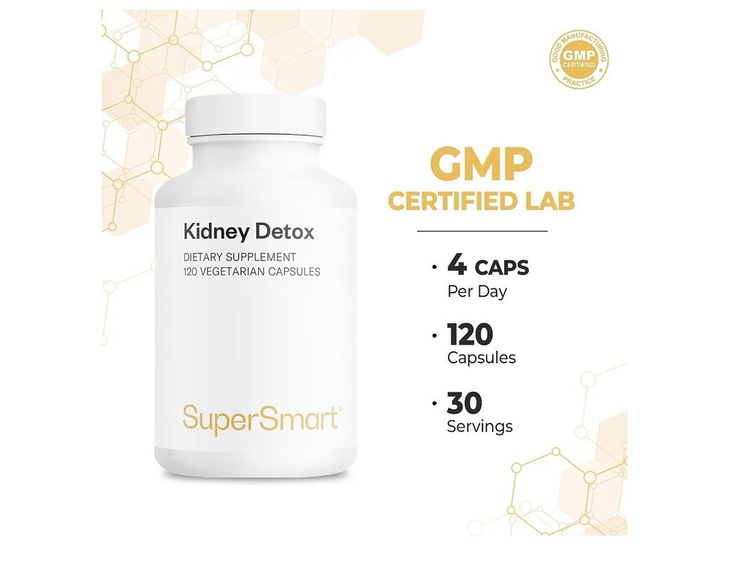 Supersmart Kidney Detox Formula 120 Vegetarian Capsules