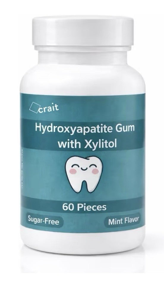 crait Hydroxyapatite Gum With Xylitol Remineralizing Fresh Breath Mint 60pieces