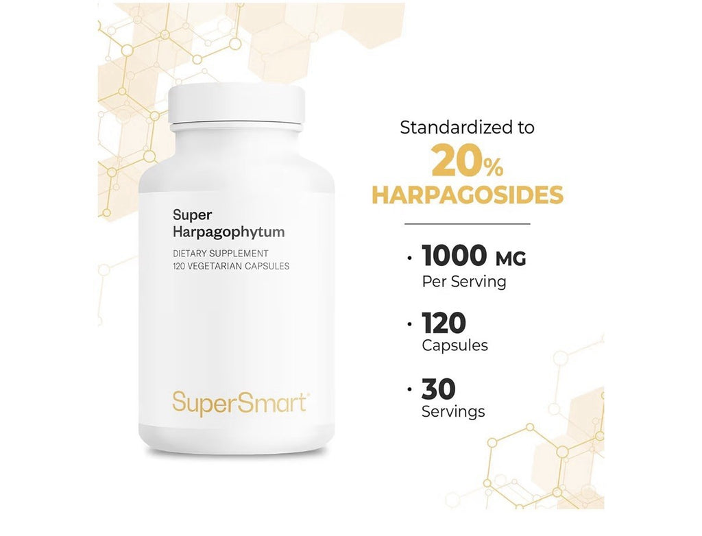 Supersmart Super Harpagophytum 1000 mg Per Day (Devil’s Claw) 120 Capsules