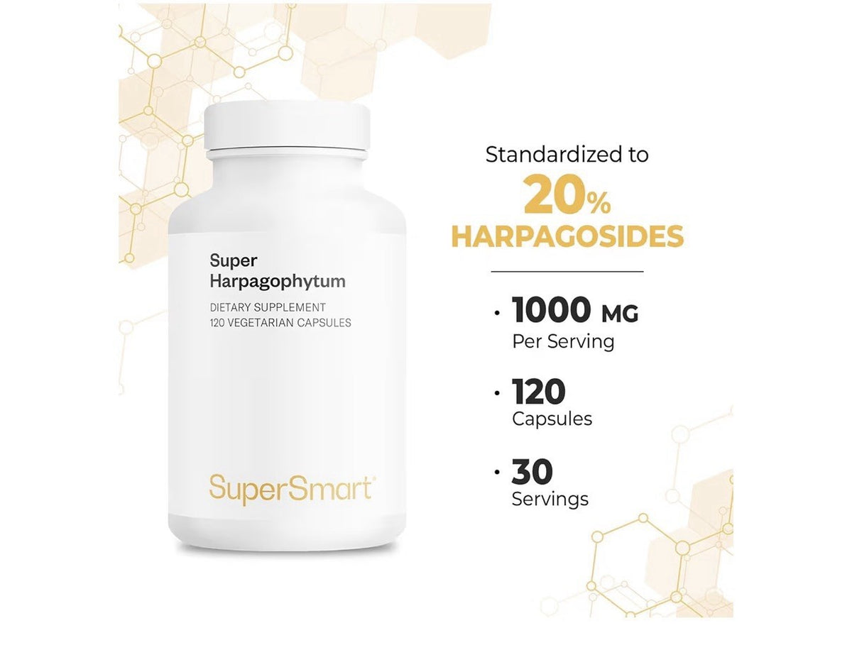 Supersmart Super Harpagophytum 1000 mg Per Day (Devil’s Claw) 120 Capsules
