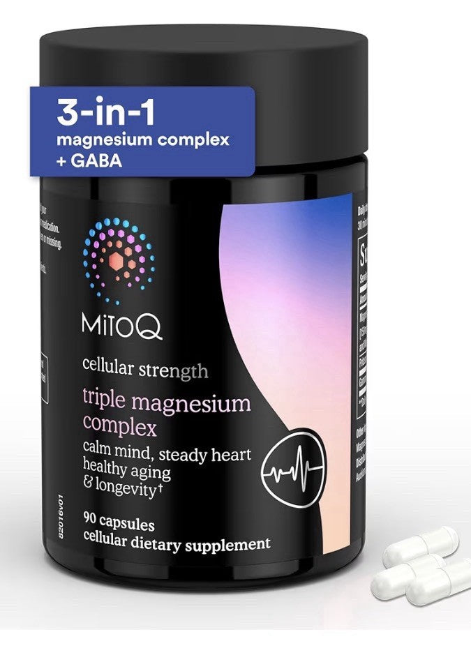 MitoQ Triple Magnesium Complex Cellular Strength Calm Mind Steady Heart 90 Caps