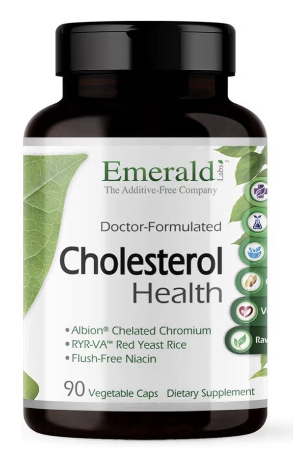 EMERALD LABS Cholesterol Health CoQ10 Flush Free Niacin Heart Circulatory Suppor