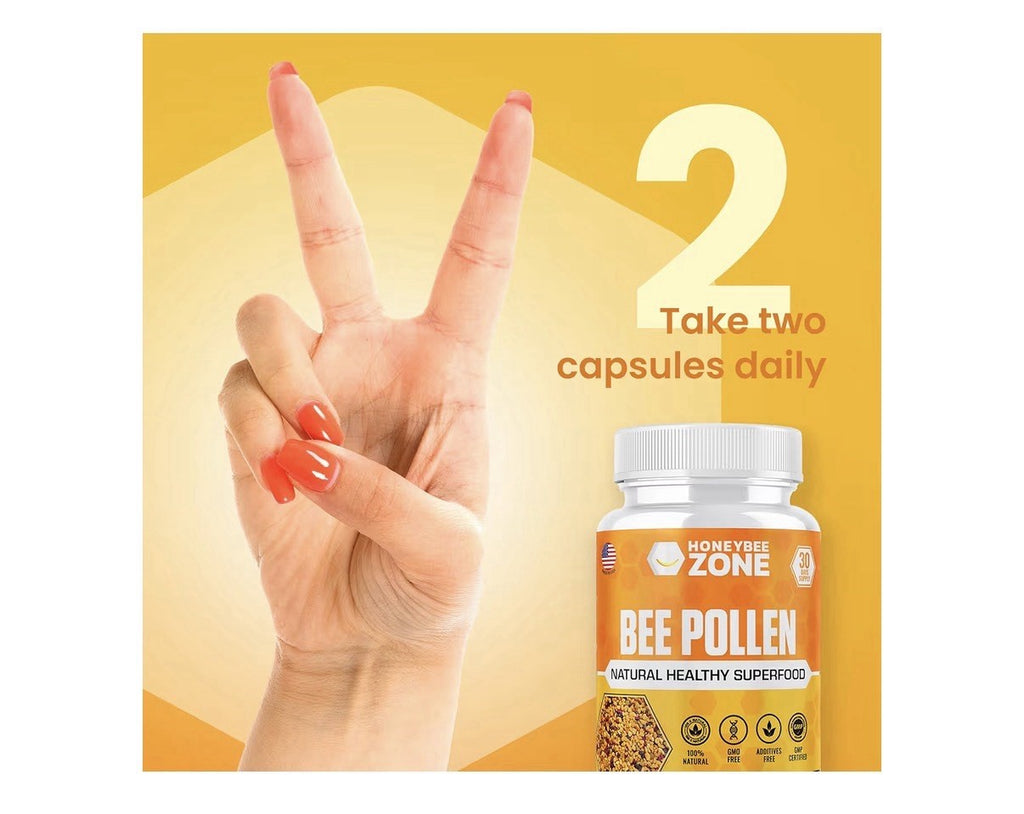 HONEYBEEZONE Bee Pollen Granules Natural Healthy Superfood Energy Immunity 60cap