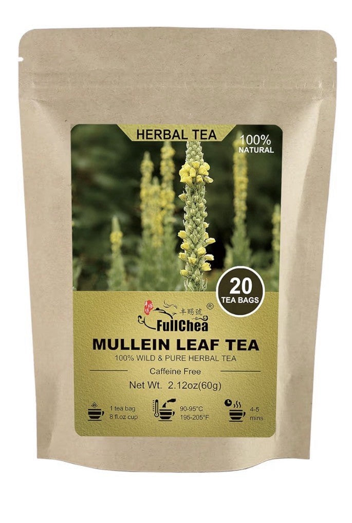 2 Pack FullChea Mullein Leaf Tea Herbal Tea Lungs Respiratory Wellness Support
