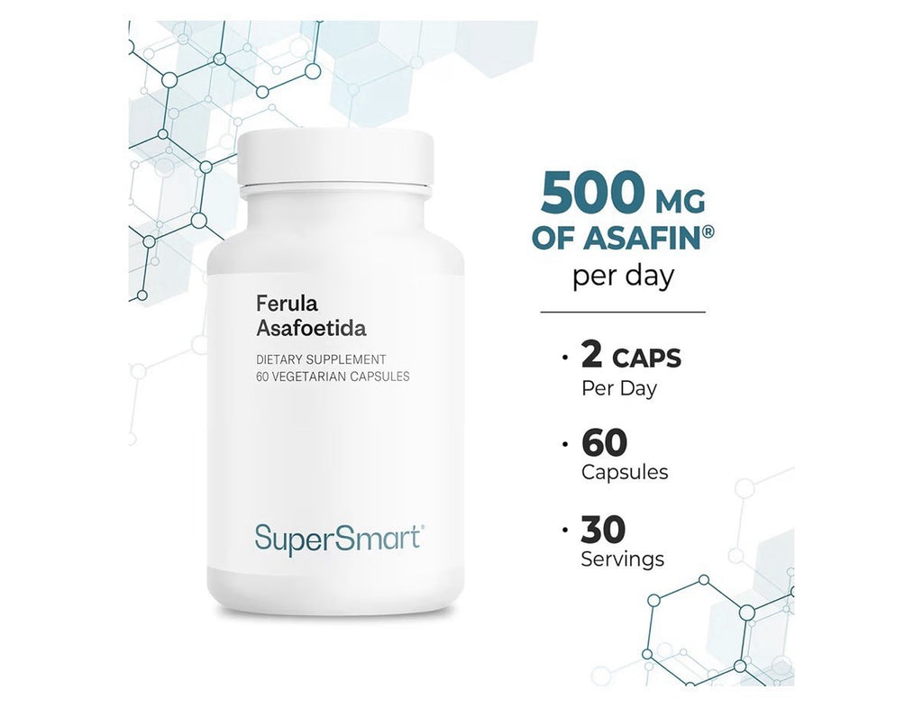 Supersmart Ferula Asafoetida 500mg per Day 60 Vegetarian Capsules