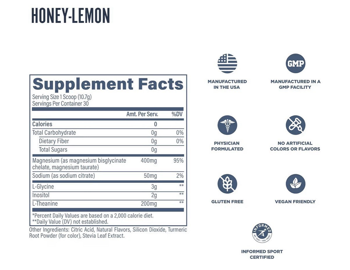 Revive Sleep MelatoninFree Sleep Formula Adults Honey Lemon Flavor Powder 30serv