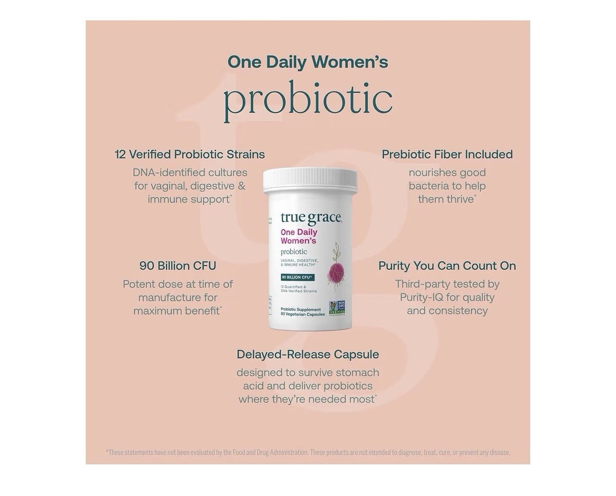 True Grace One Daily Women’s Probiotic Vaginal Digestive Immune Health 30Capsule