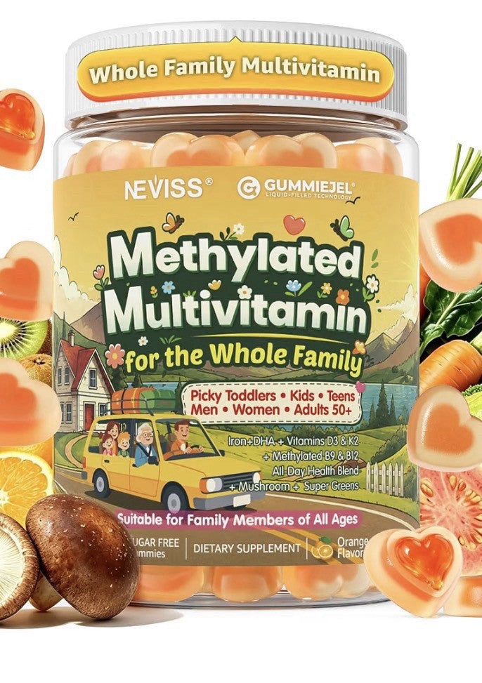 Neviss Methylated Multivitamin for the Whole Family Kids Men Women 50+ 90Gummies