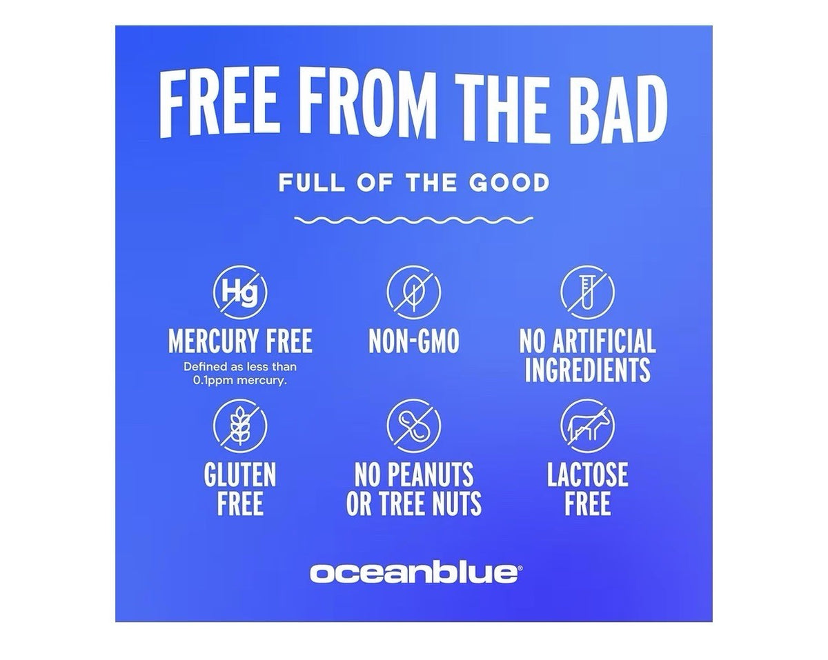 2 Pack Oceanblue Omega 3 2100 w/ CoQ10 Triple Strength Fish Oil Combo Supplement