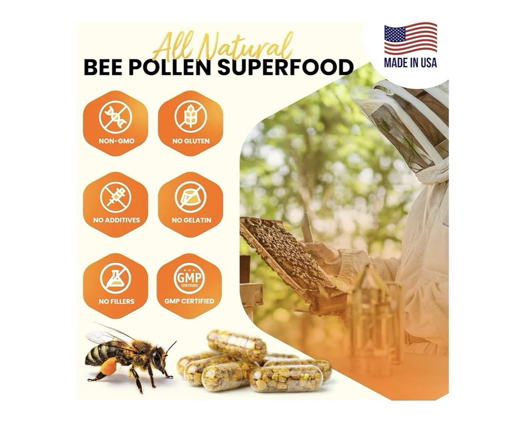 HONEYBEEZONE Bee Pollen Granules Natural Healthy Superfood Energy Immunity 60cap