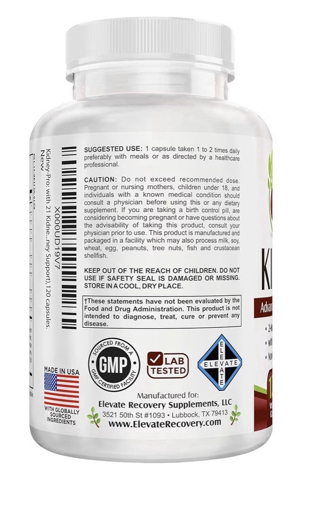 KidneyPRO Advances Kidney & Urinary Tract Support Supplement Women & Men 120Caps