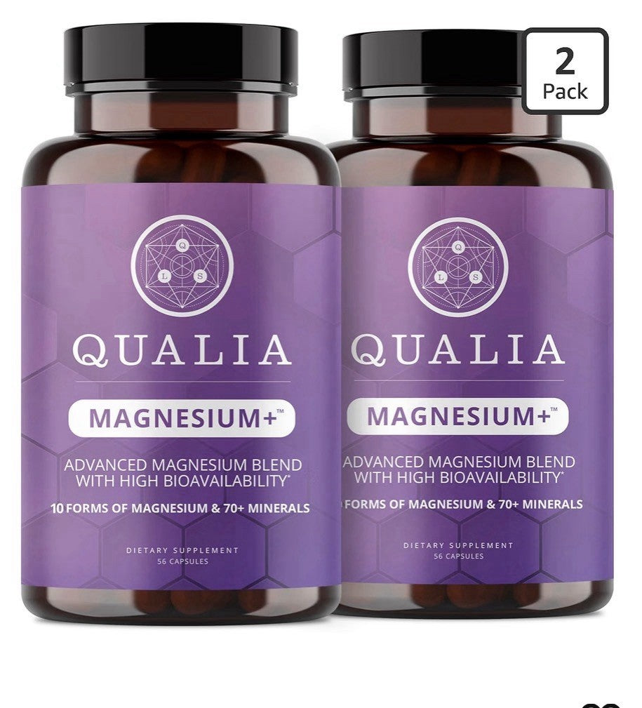 Qualia Magnesium+ Advanced Magnesium Blend 70+ Supporting Minerals 2 Pack