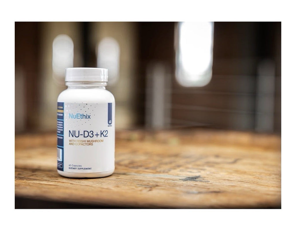NuEthix Formulations NU-D3 + K2 With Reishi Mushroom And Cofactors 60 Capsules