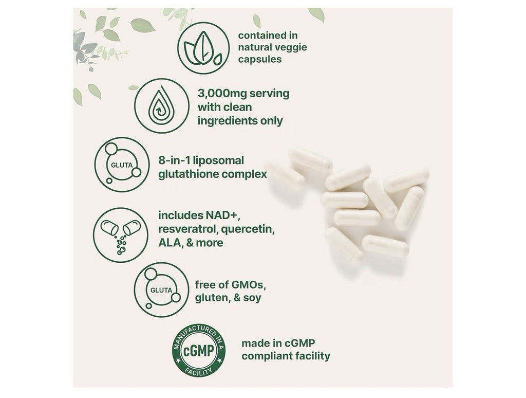 Micro Ingredients Liposomal Glutathione Complex 3,000 mg Per Serving 120 Capsule