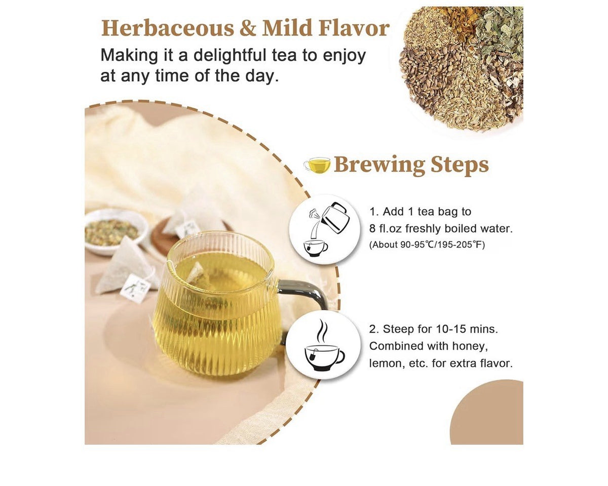 FullChea Detox Tea Liver Detox Tea Liver Cleanse Tea 50 TeaBags Natural Herbal