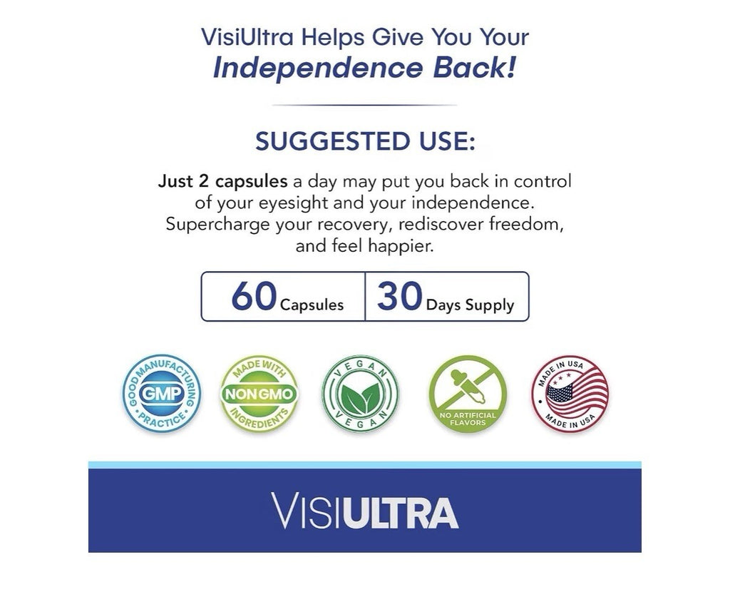 VisiUltra Eye Health Formula 14 Premium Ingredients Clear Vision 3 Pack