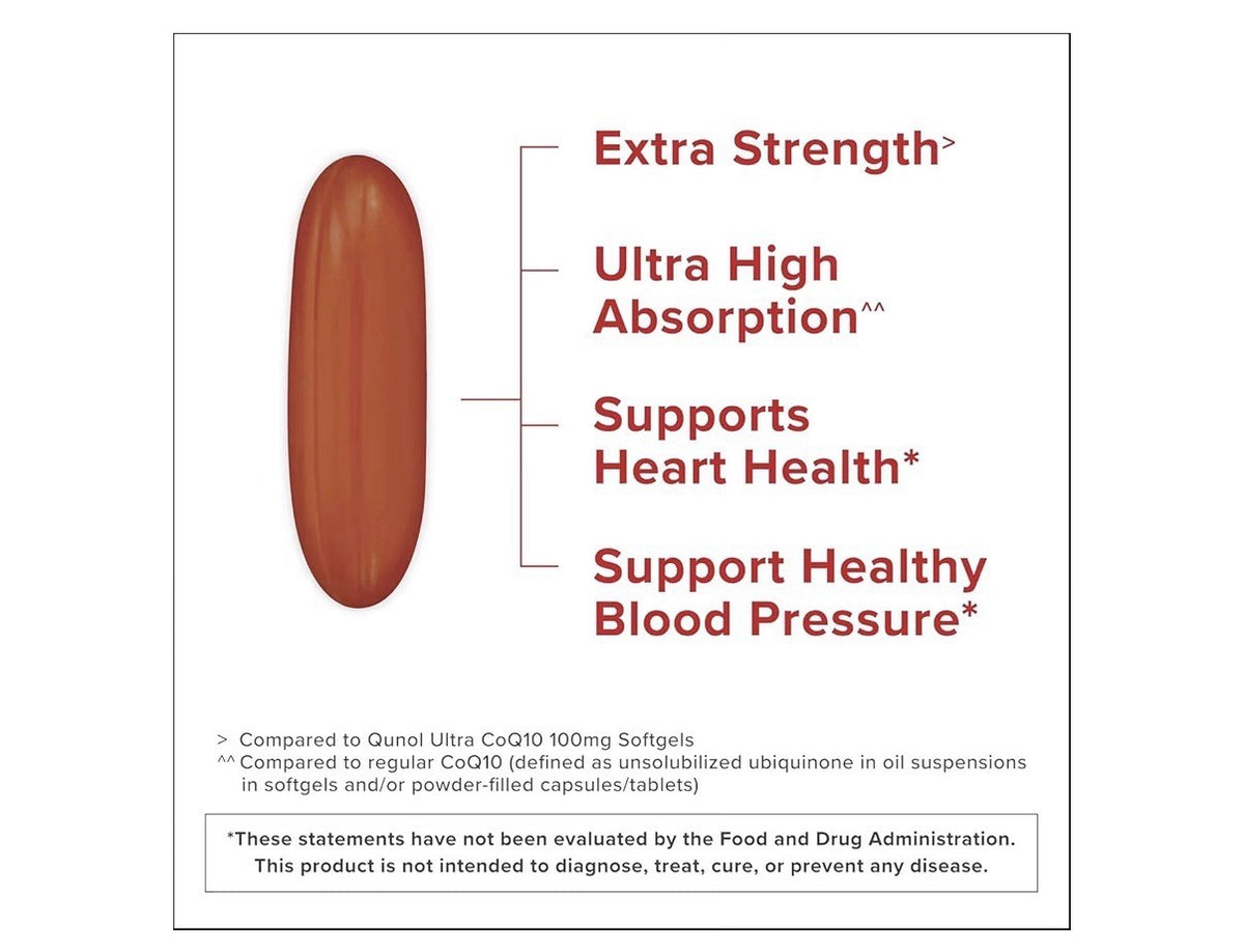 Qunol Ultra CoQ10 200mg Extra Strength Water And fat Soluble 90 Softgels